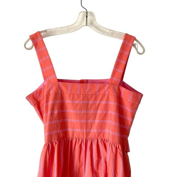 Gal Meets Glam Ariel Stripe Belted Dress NWTs Apricot Orange Pink size 12 - Picture 7 of 11